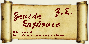 Zavida Rajković vizit kartica